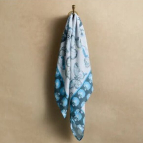 Sundance Bex Bandana in Indigo with birds and butterflies in the print – NWT - Picture 2 of 5
